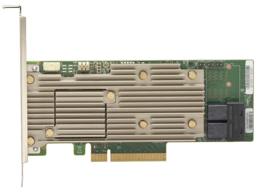 Lenovo SAS/SATA storage controller (PCIe low profile), 8 ports, 2GB cache 7Y37A01084